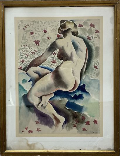 Paul Elie GERNEZ (1888-1948)
Nu de dos.
Aquarelle...