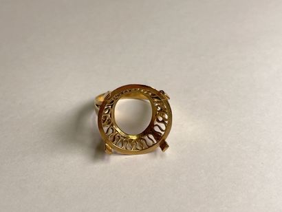 Lot de cinq montures de bague en or 750°/00...