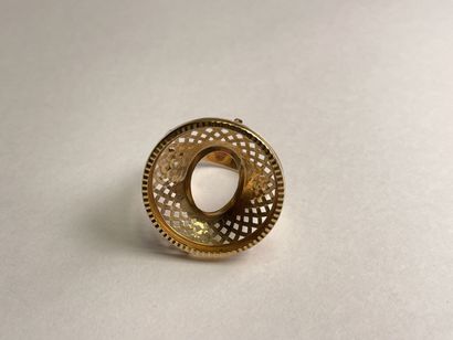 Lot de cinq montures de bague en or 750°/00...