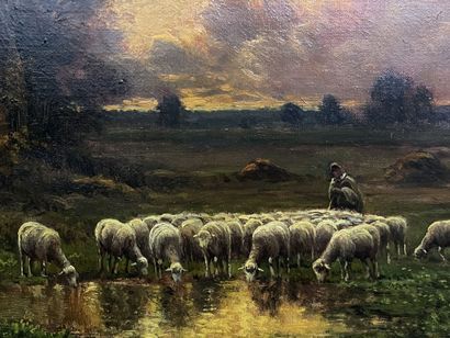 Paul CHAIGNEAU (1879-1938).
Troupeau de moutons...