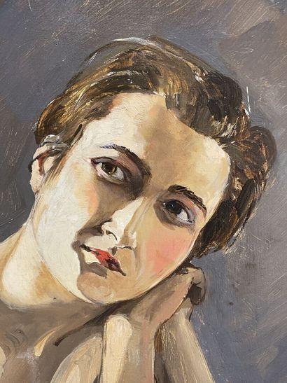René GRUAU (1909-2004)
Portrait de femme.
huile...