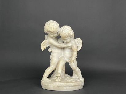 FALCONNET d'après - 
Sculpture en albâtre...