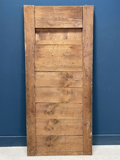 Trumeau en bois et stuc doré et patiné, à...