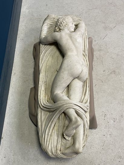 HERMAPHRODITE ENDORMI
Sculpture en marbre...