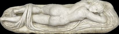 HERMAPHRODITE ENDORMI
Sculpture en marbre...