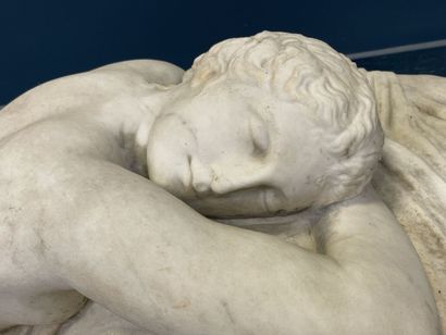 HERMAPHRODITE ENDORMI
Sculpture en marbre...