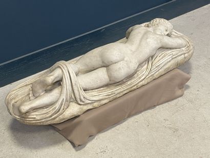 HERMAPHRODITE ENDORMI
Sculpture en marbre...