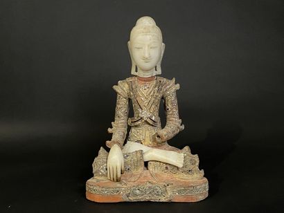 Bouddha Sakyamuni
Bouddha en albâtre, bois...