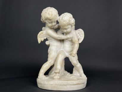 FALCONNET d'après - 
Sculpture en albâtre...