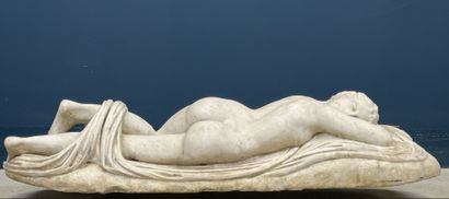 HERMAPHRODITE ENDORMI
Sculpture en marbre...
