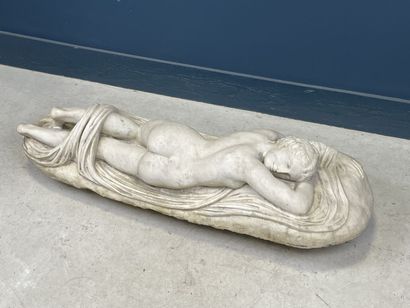 HERMAPHRODITE ENDORMI
Sculpture en marbre...