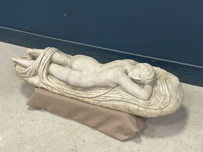 HERMAPHRODITE ENDORMI
Sculpture en marbre...