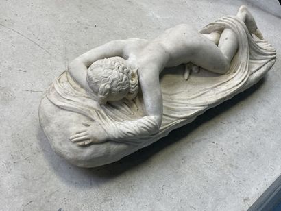 HERMAPHRODITE ENDORMI
Sculpture en marbre...
