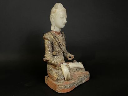 Bouddha Sakyamuni
Bouddha en albâtre, bois...