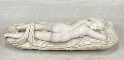 HERMAPHRODITE ENDORMI
Sculpture en marbre...