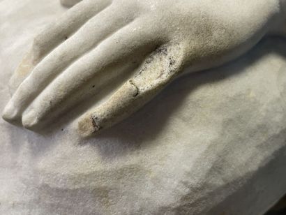 HERMAPHRODITE ENDORMI
Sculpture en marbre...