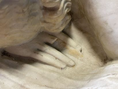 HERMAPHRODITE ENDORMI
Sculpture en marbre...