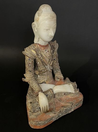 Bouddha Sakyamuni
Bouddha en albâtre, bois...