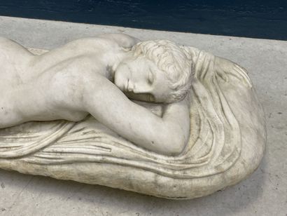 HERMAPHRODITE ENDORMI
Sculpture en marbre...