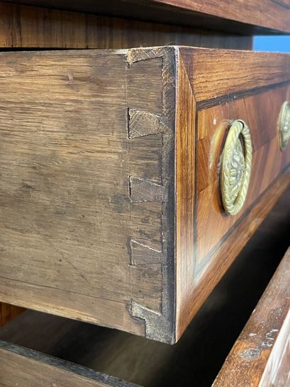 Semainier in walnut and satinwood, opening...