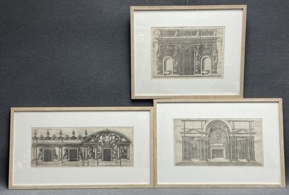 Jean MAROT (1619-1679)
Three framed engravings...