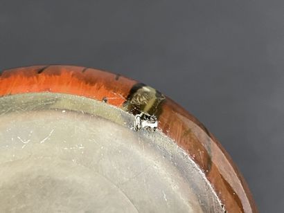 LEGRAS
Vase à décor émaillé de feuilles de...