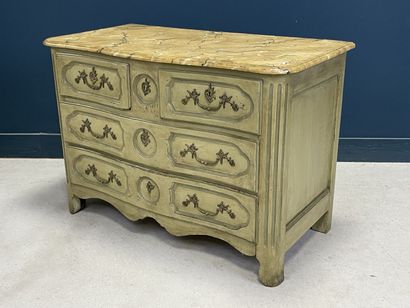 Oak chest of drawers opening to four drawers...
