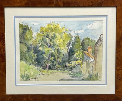 Camille DELAMARRE (XX°)
Paysage.
Gouache...