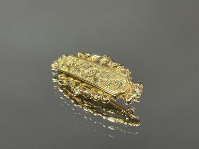 Broche en or 
750°/00.
L: 3,5 cm.
Poids:...