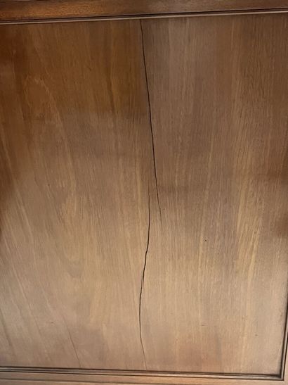 Mahogany veneered enfilade sideboard with...