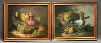 Early XX° French School
Still lifes
Pair...