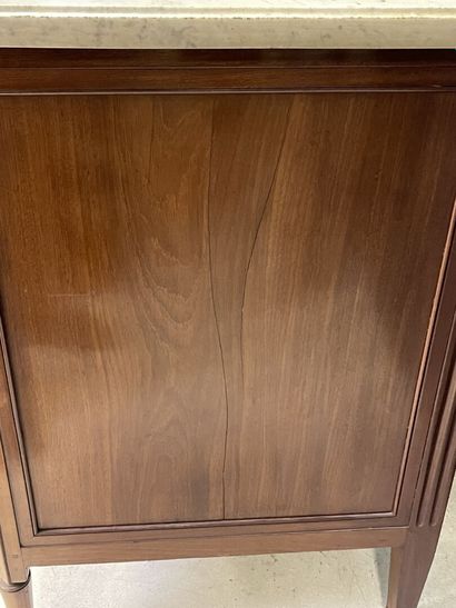 Mahogany veneered enfilade sideboard with...