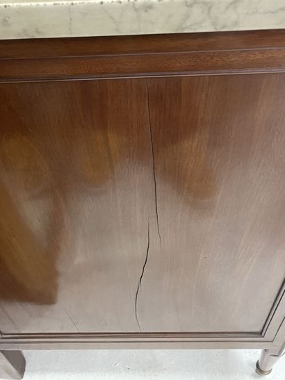 Mahogany veneered enfilade sideboard with...