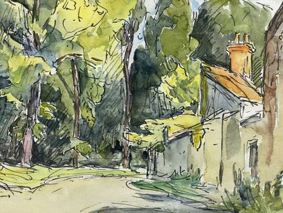Camille DELAMARRE (XX°)
Paysage.
Gouache...