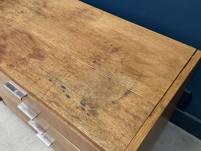 Buffet en enfilade, en placage de teck et...