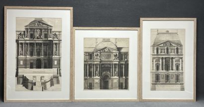 Jean MAROT (1619-1679)
Three framed engravings...