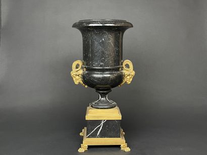 Neoclassical gilt bronze and marble Medici...