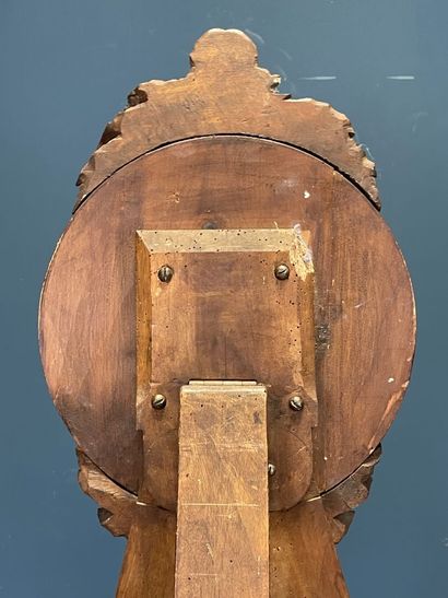 Large folding tripod easel in carved mahogany....