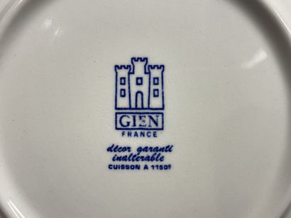 GIEN Service de table en faïence modèle Delft,...