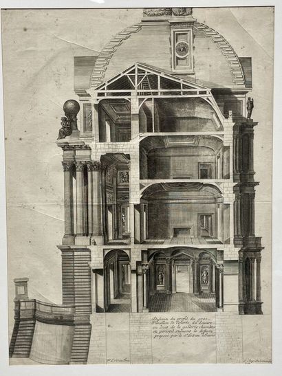 Jean MAROT (1619-1679)
Two framed engravings...
