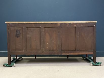 Mahogany veneered enfilade sideboard with...