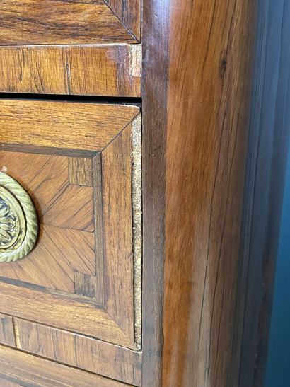 Semainier in walnut and satinwood, opening...