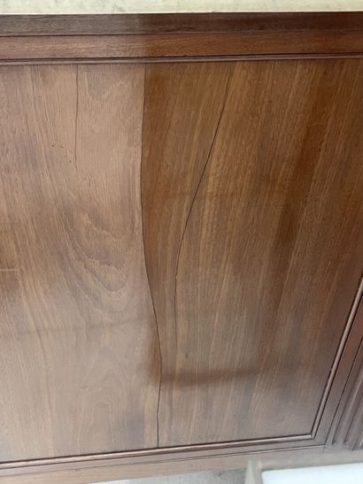 Mahogany veneered enfilade sideboard with...