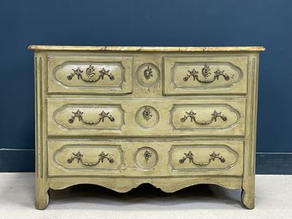 Oak chest of drawers opening to four drawers...