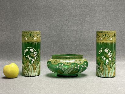 LEGRAS vers 1900. 
Garniture comprenant une...