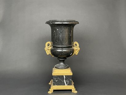 Neoclassical gilt bronze and marble Medici...