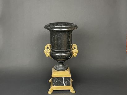 Neoclassical gilt bronze and marble Medici...