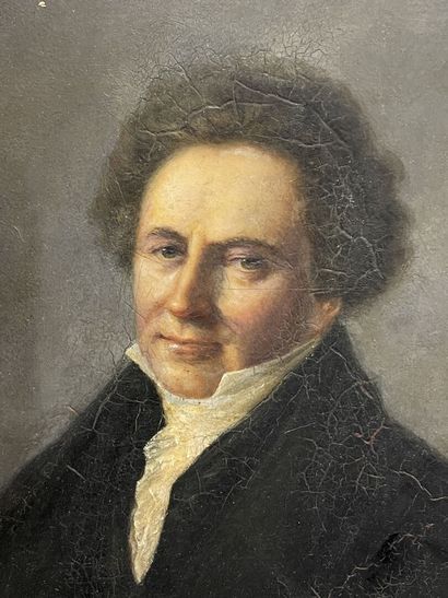 English school XIX
Portrait of a man. 
oil...
