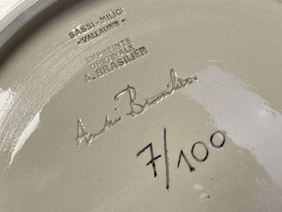 André BRASILIER (né en 1929). 
Bouquet de...