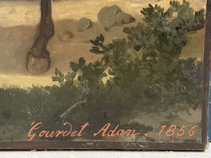 Adam GOURDET (XIX°)
Hunting at Hounds.
Large...